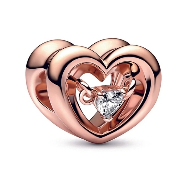Pandora Jewelry Authentic New Pandora Radiant Heart Floating Stone